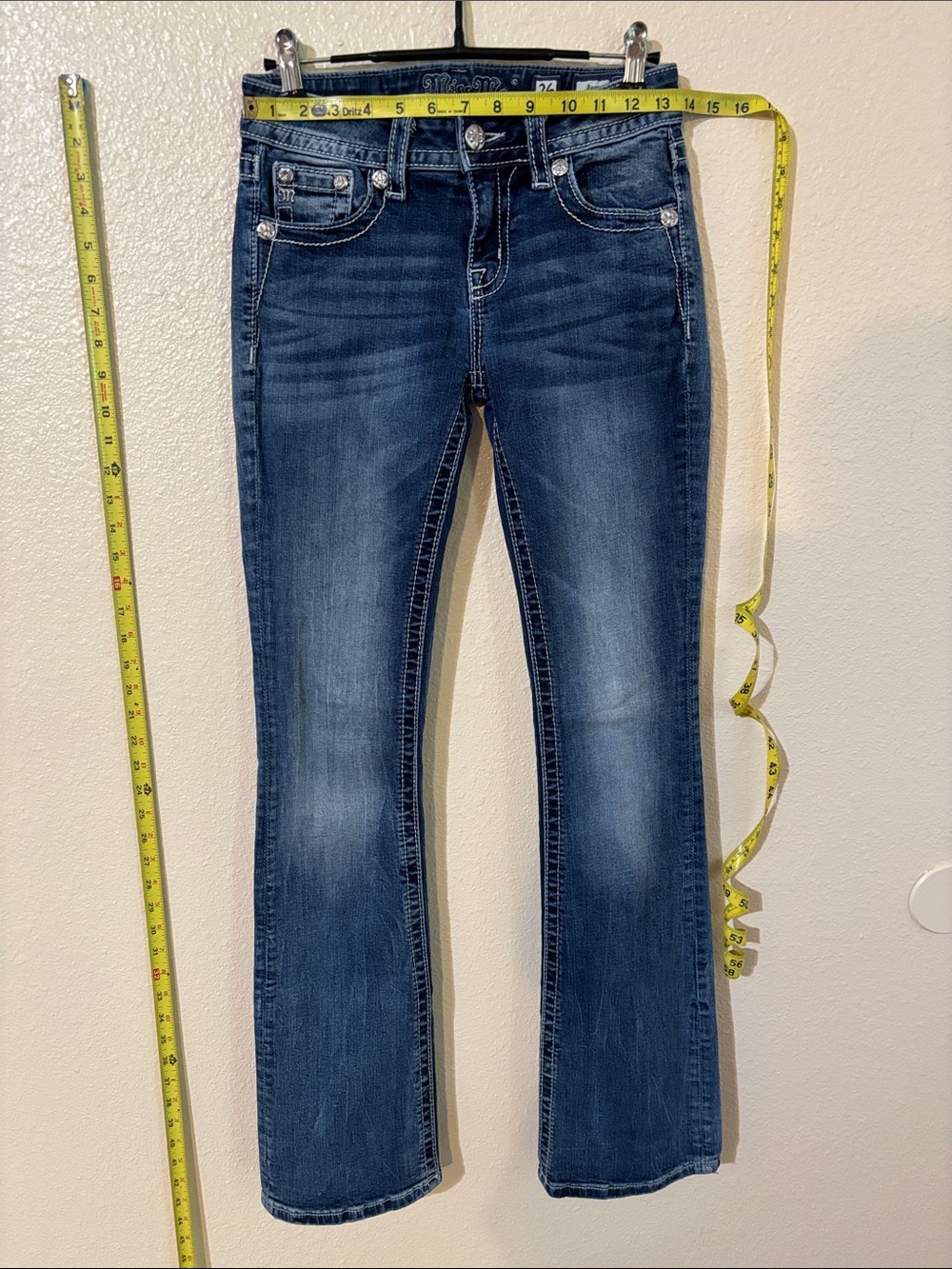Miss Me Dark Blue Wash Flare Jeans